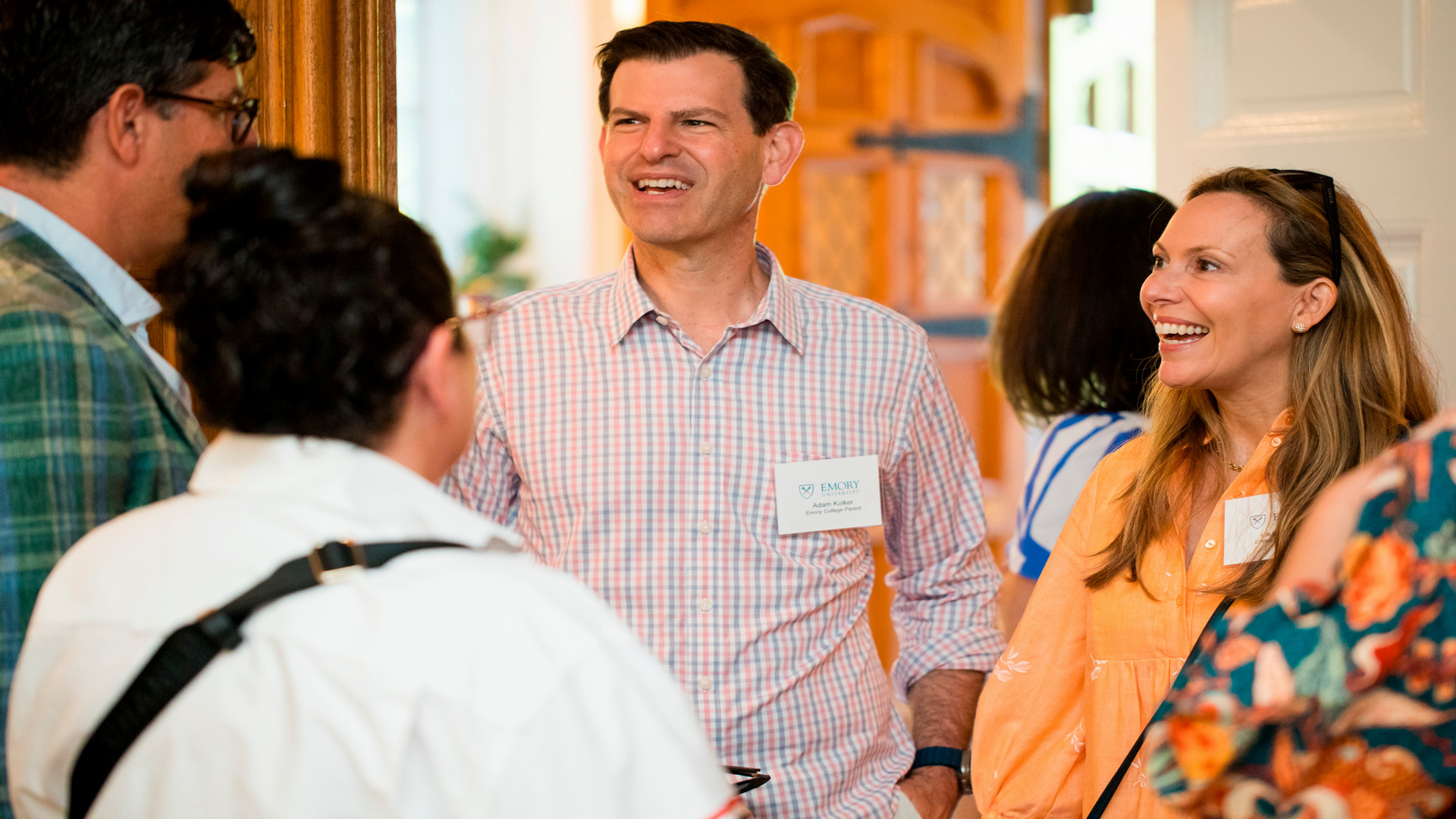 Emory parents engaging in a conversation