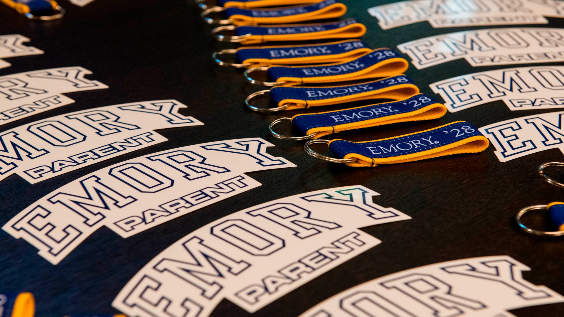 Emory stickers and keychains